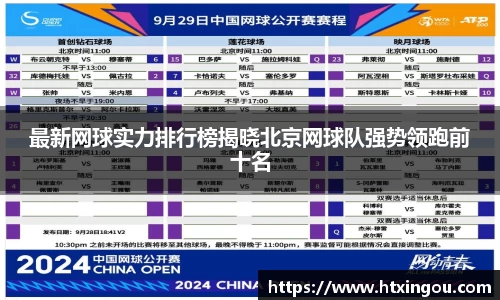 最新网球实力排行榜揭晓北京网球队强势领跑前十名